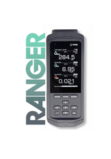 A TPS Ranger handheld water quality meter, shown against a white background with a large vertical green 'RANGER' text overlay on the left.