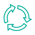 A circle graphic representing datasheets